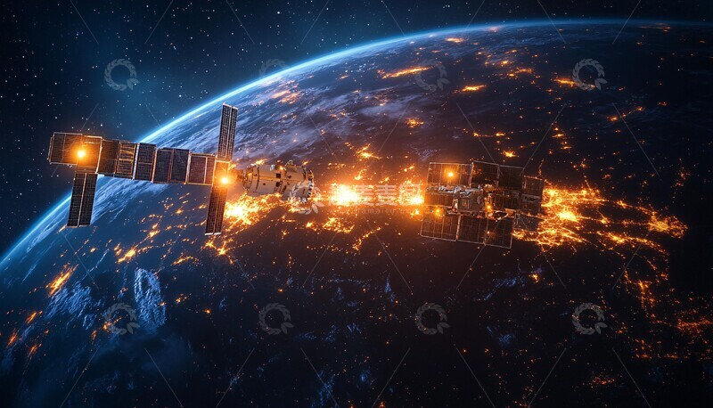 高清大图下载【趣麦麦图】电信卫星群电信卫星空间2