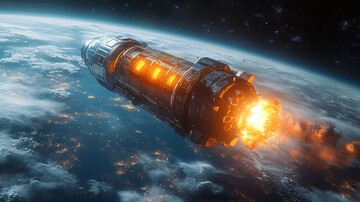 空间舱进入大气层3