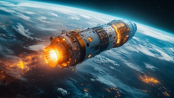 空间舱进入大气层2