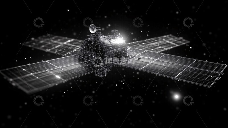 高清大图下载【趣麦麦图】卫星三维线框图2