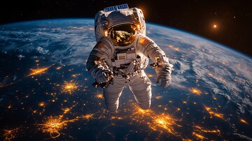 女宇航员维修卫星2