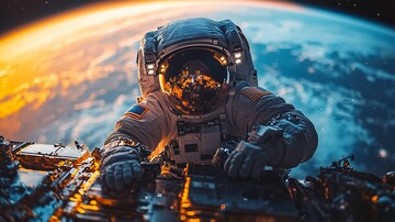 女宇航员维修卫星3