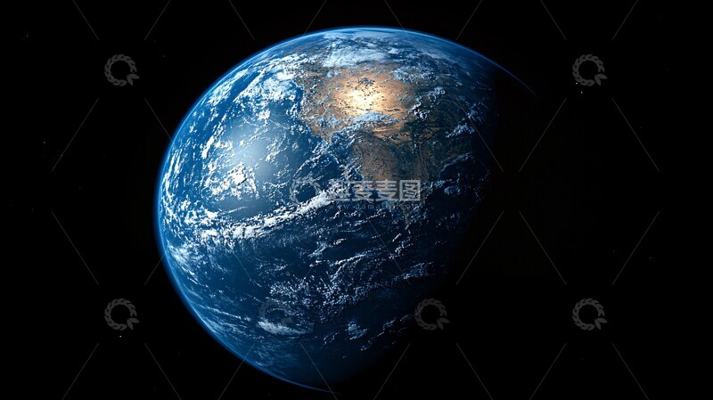 高清大图下载【趣麦麦图】光影地球轮廓2