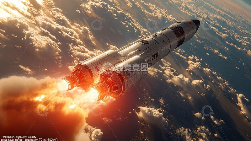 高清大图下载【趣麦麦图】白色火箭发射分离2