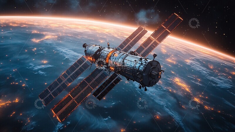 高清大图下载【趣麦麦图】卫星环绕地球16