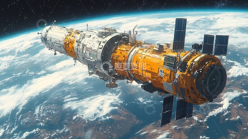 高清大图下载【趣麦麦图】卫星环绕地球15