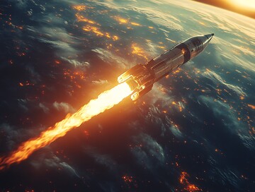 火箭升空火箭升空地球