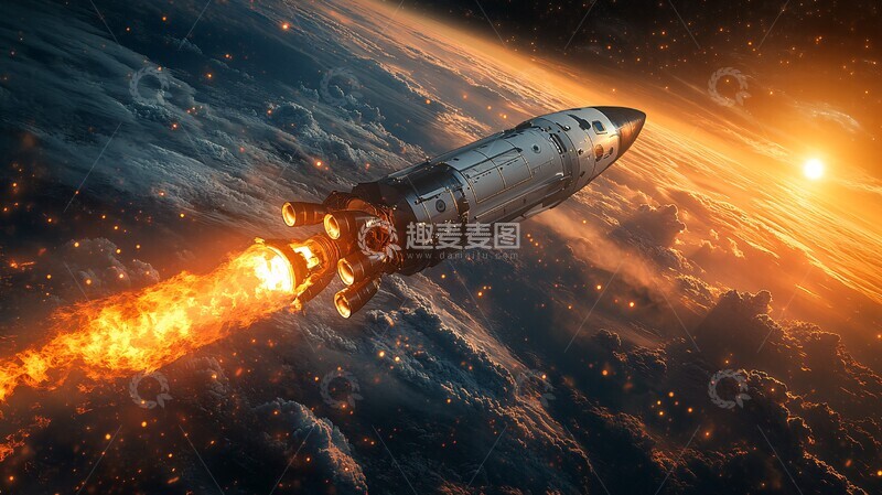 高清大图下载【趣麦麦图】火箭升空火箭升空太空3