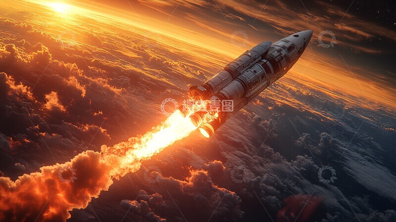 高清大图下载【趣麦麦图】火箭升空火箭升空太空1