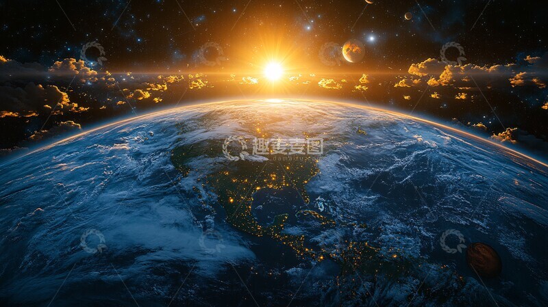 高清大图下载【趣麦麦图】地球与太阳系景观3