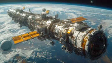 空间站与卫星群1