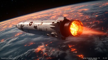 白色火箭发射分离3