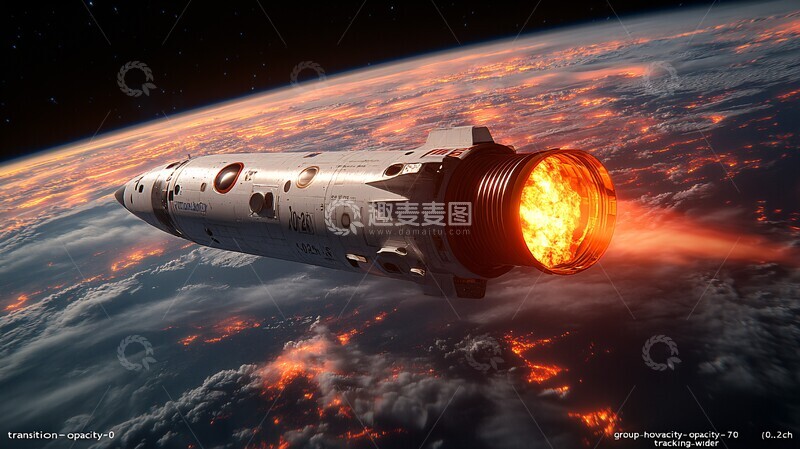 高清大图下载【趣麦麦图】白色火箭发射分离3