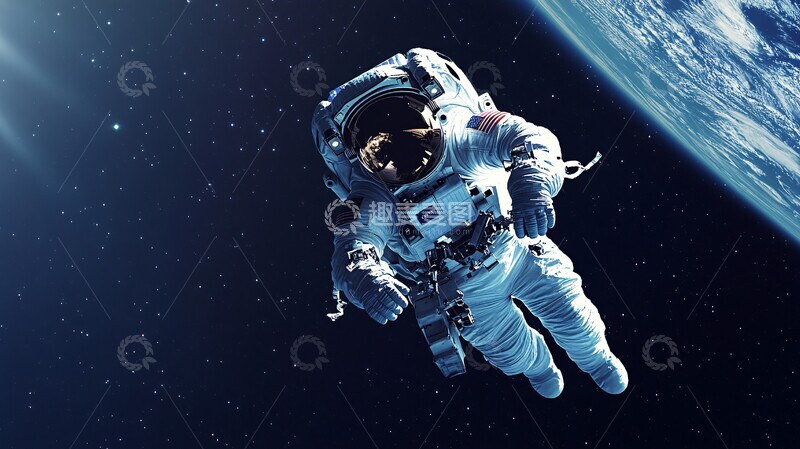 高清大图下载【趣麦麦图】宇航员太空漂浮5