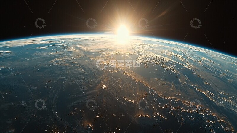 高清大图下载【趣麦麦图】太空穿梭机悬停地球3