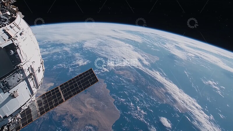 高清大图下载【趣麦麦图】极光下的地球云层1