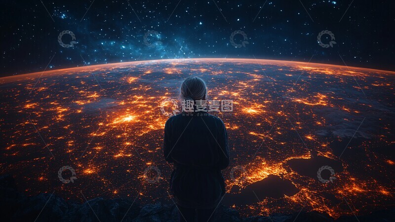 高清大图下载【趣麦麦图】卫星网络连接图2
