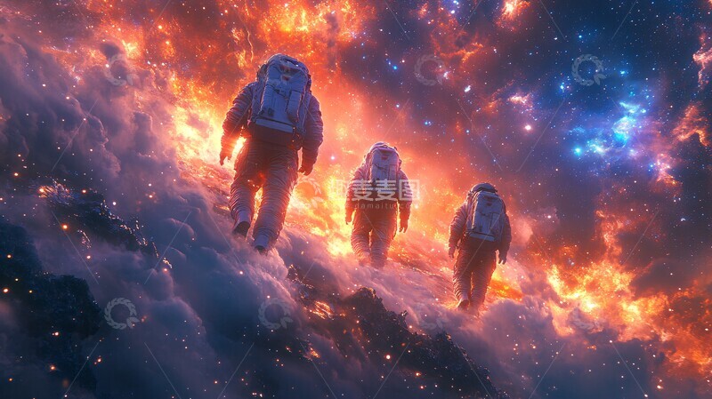 高清大图下载【趣麦麦图】宇航员步出太空舱3