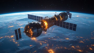 天宫空间站漂浮1