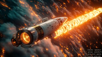 白色火箭发射分离1