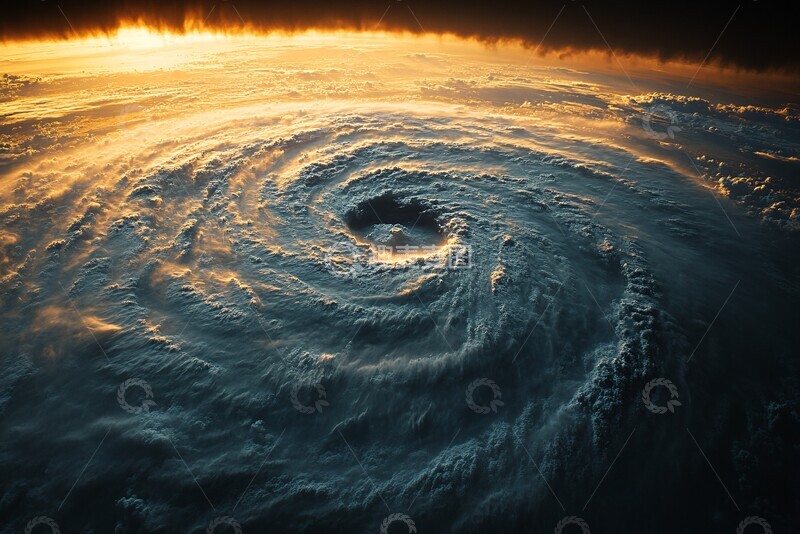 高清大图下载【趣麦麦图】太空站视角台风2