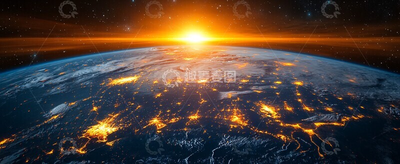 高清大图下载【趣麦麦图】地球暗面城市光