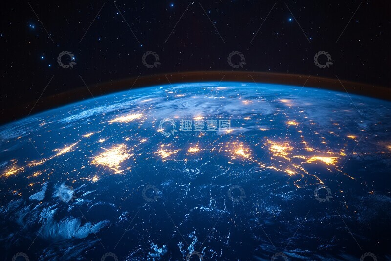 高清大图下载【趣麦麦图】地球蓝光星空3