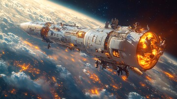 火箭飞船与地球3