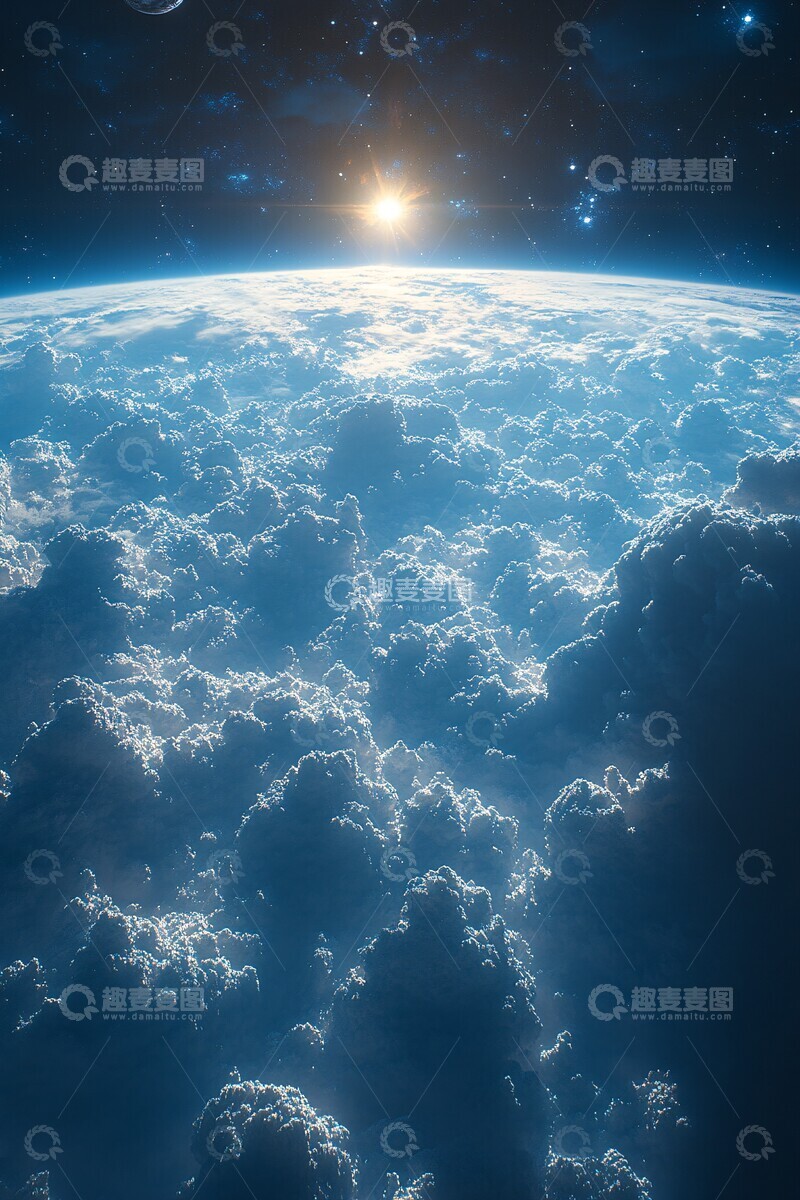 高清大图下载【趣麦麦图】星际卫星与银河3