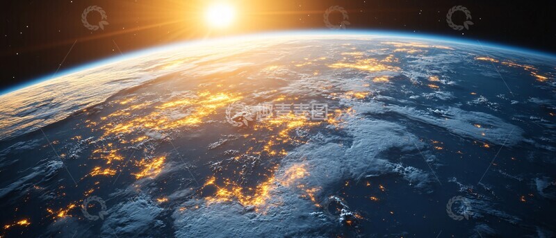 高清大图下载【趣麦麦图】卫星与地球全貌3