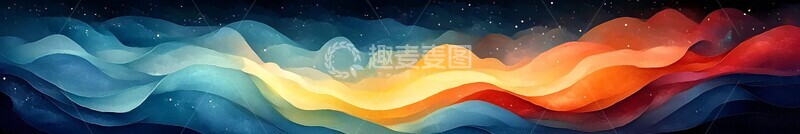 高清大图下载【趣麦麦图】抽象形状与波浪