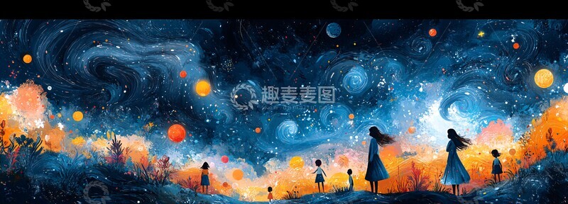 高清大图下载【趣麦麦图】蓝色动感群舞2