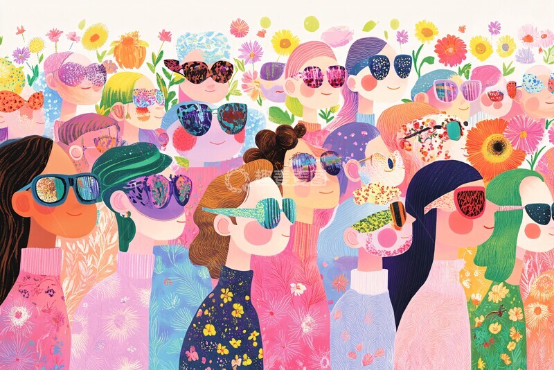 高清大图下载【趣麦麦图】欲望之心紫色薰衣草粉色1