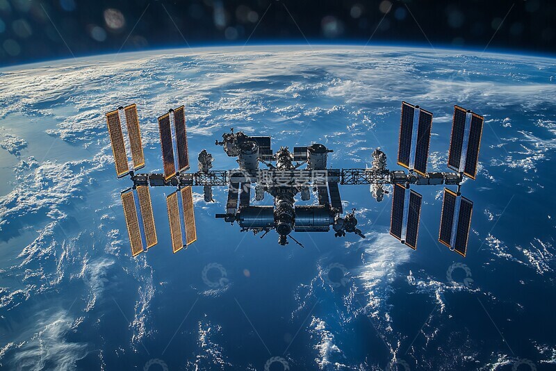 高清大图下载【趣麦麦图】空间站外部景象