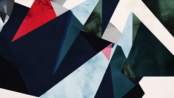 深蓝绿黑抽象画2