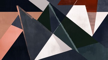 深蓝绿黑抽象画3