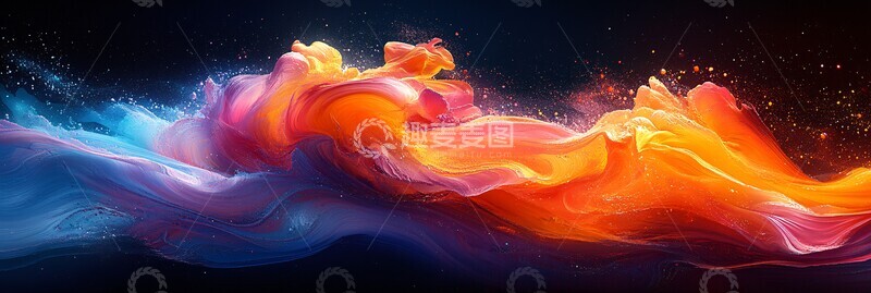 高清大图下载【趣麦麦图】抽象形态屏保设计