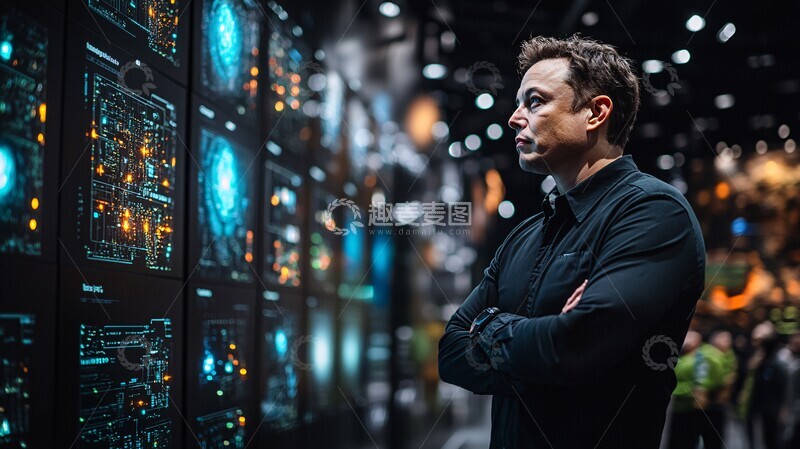 高清大图下载【趣麦麦图】马斯克部署十万3