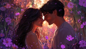 松林中的年轻恋人2