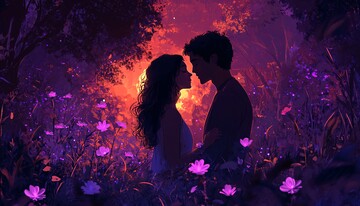 松林中的年轻恋人3