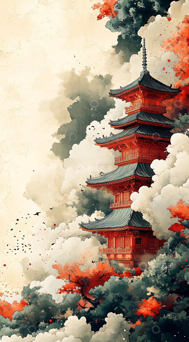 高清大图下载【趣麦麦图】祥云龙纹海报设计1