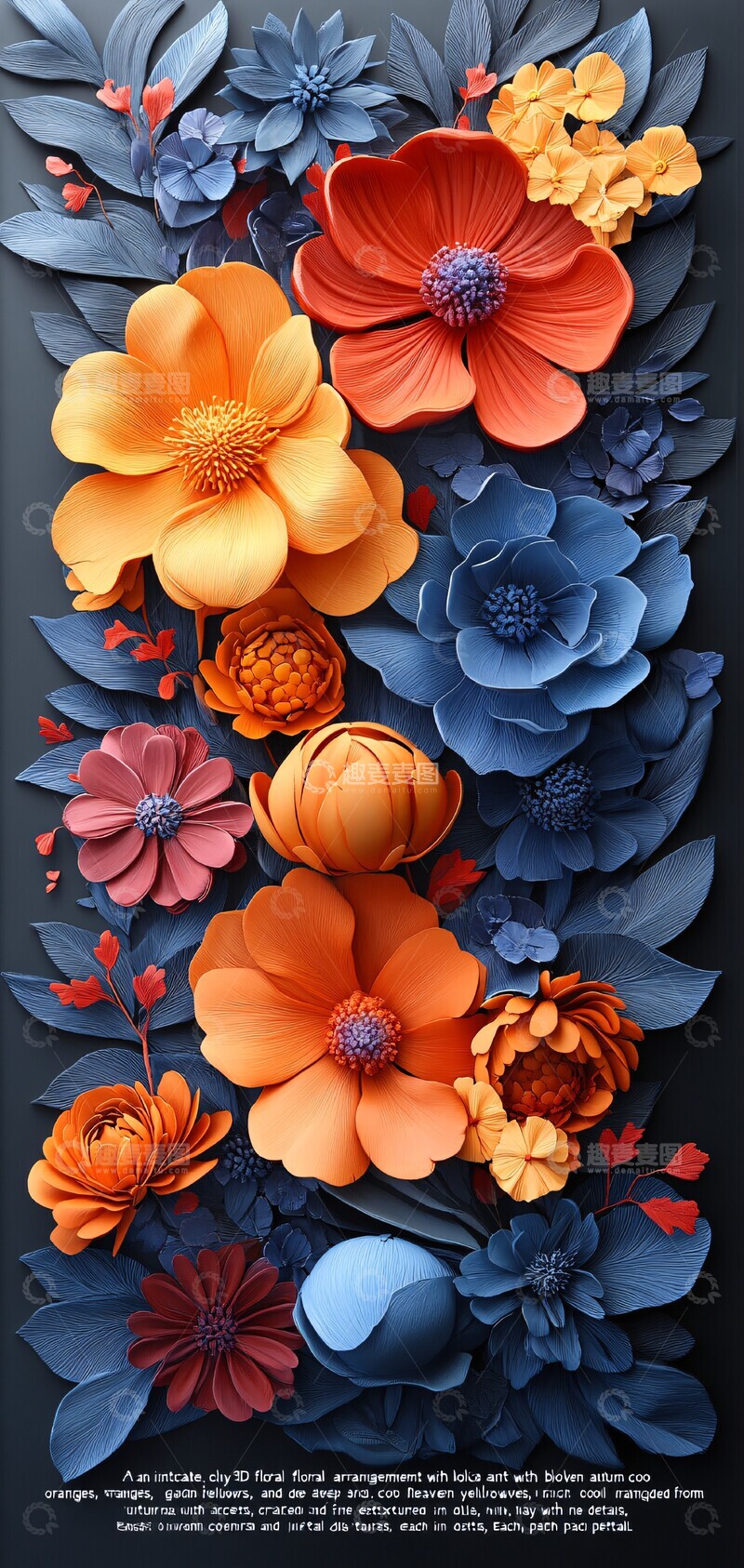 高清大图下载【趣麦麦图】秋季花叶陶艺造型1