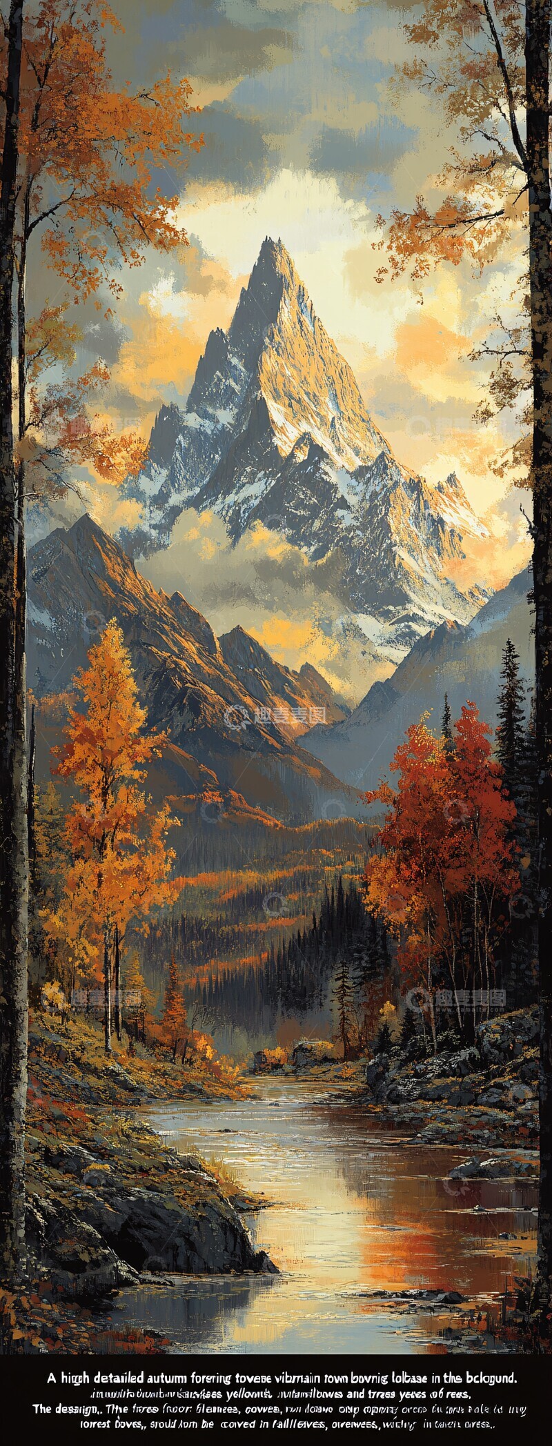 高清大图下载【趣麦麦图】秋日森林山景1