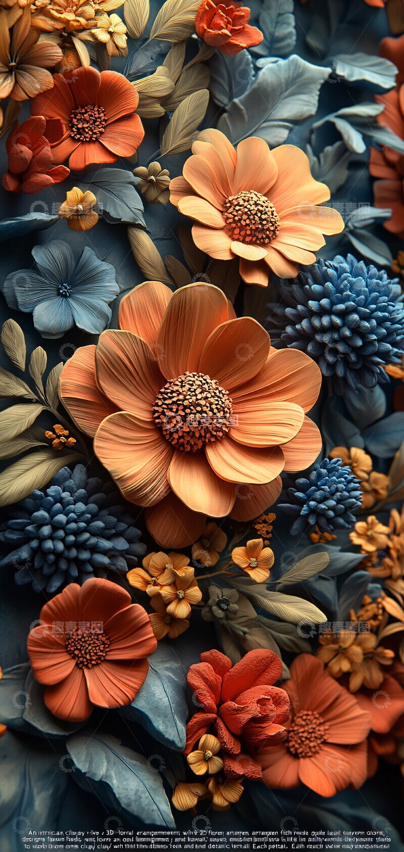 高清大图下载【趣麦麦图】秋季花叶陶艺造型