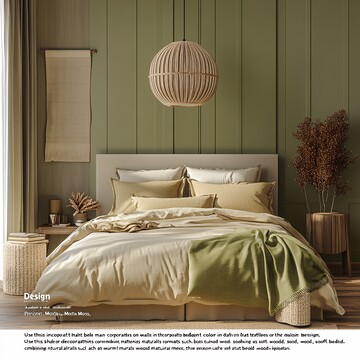 摩卡苔藓色卧室设计2