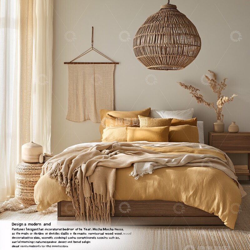 高清大图下载【趣麦麦图】摩卡苔藓色卧室设计3