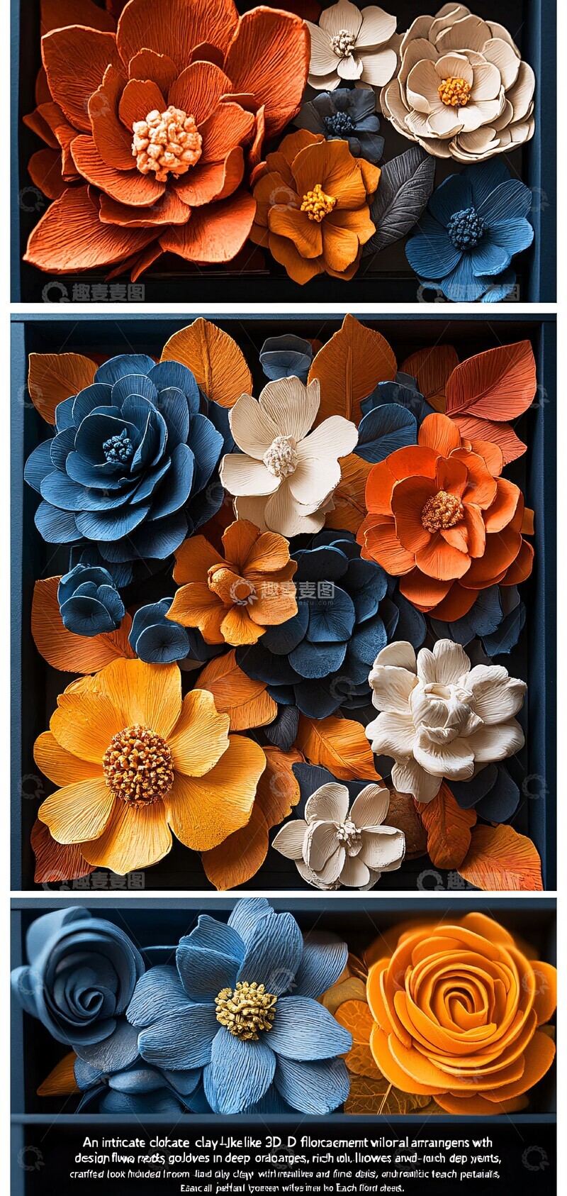 高清大图下载【趣麦麦图】秋季花叶陶艺造型3