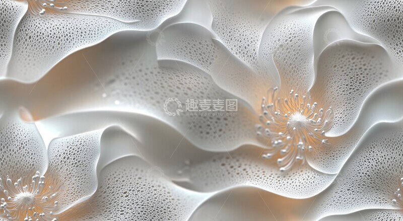 高清大图下载【趣麦麦图】白银蕾丝花纹设计