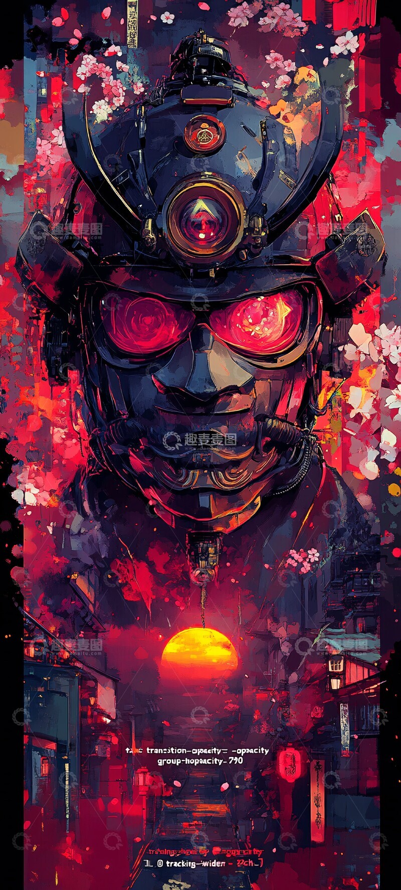 高清大图下载【趣麦麦图】樱花武士晨曦2