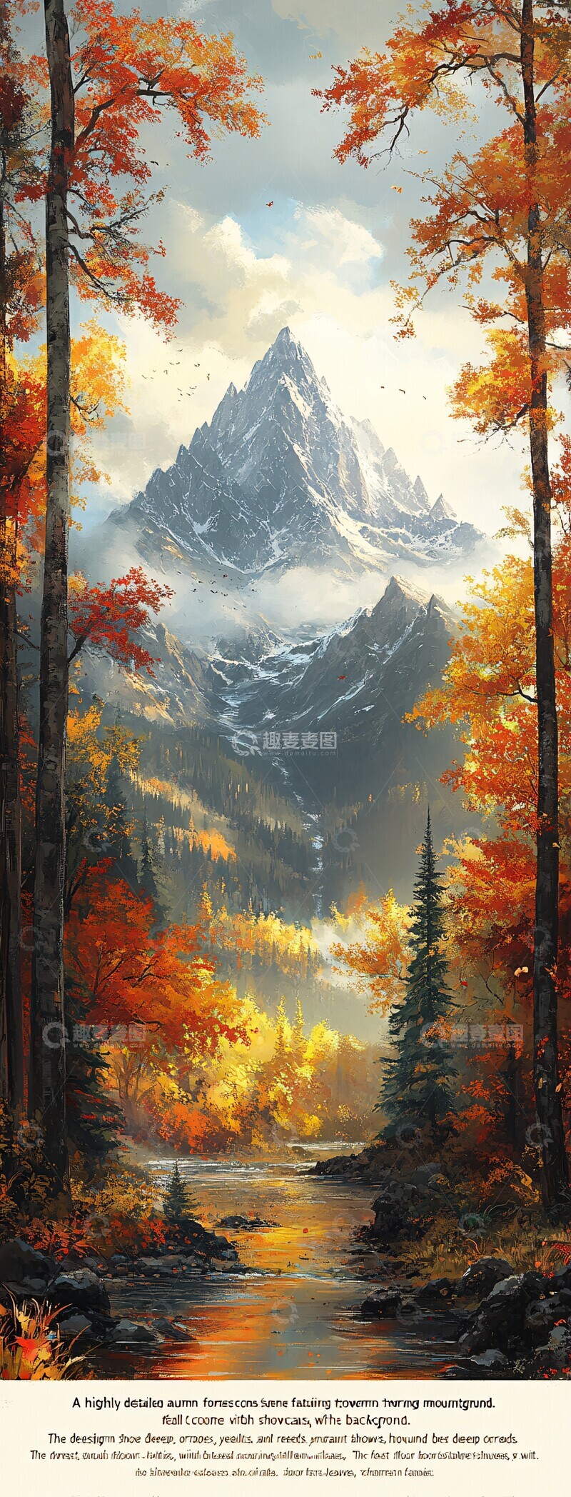 高清大图下载【趣麦麦图】秋日森林山景4